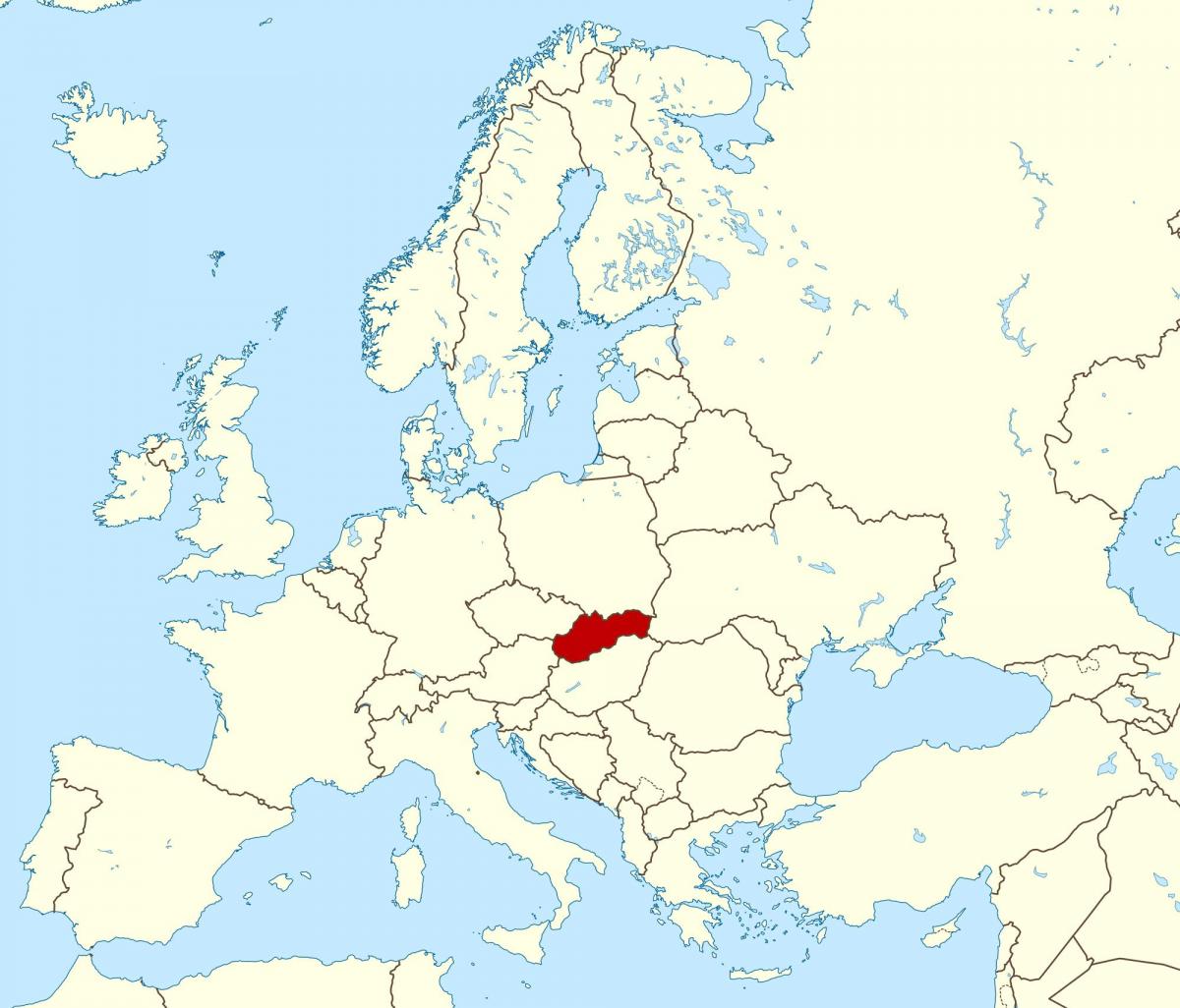 स्लोवाकिया के नक्शे नक्शा यूरोप