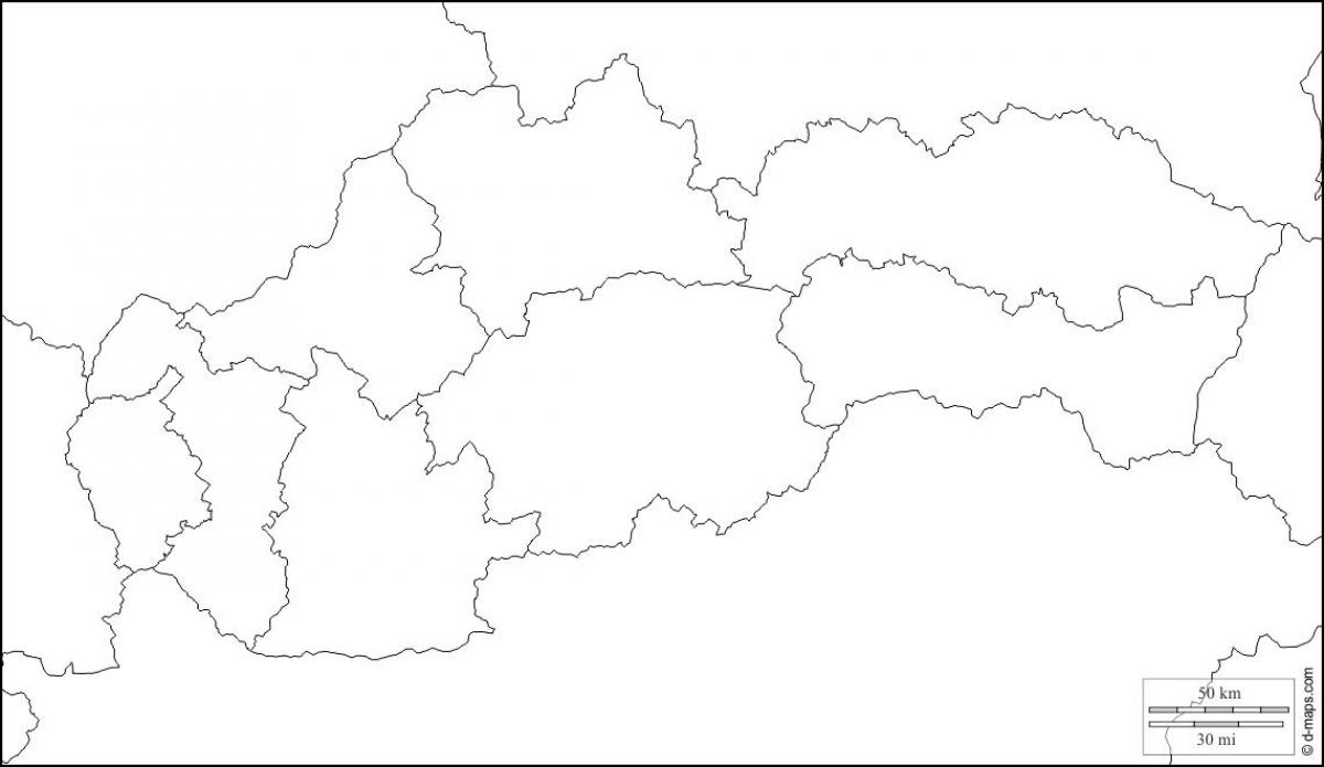 नक्शे के रिक्त स्लोवाकिया 