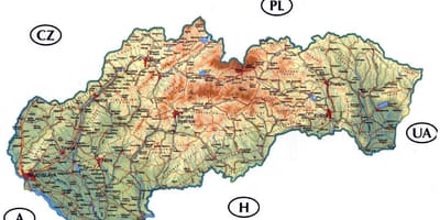 विस्तृत नक्शे के स्लोवाकिया