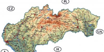 विस्तृत नक्शे के स्लोवाकिया