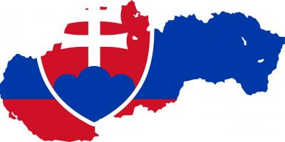 स्लोवाकिया के नक्शे झंडा