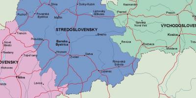 के मानचित्र स्लोवाकिया राजनीतिक