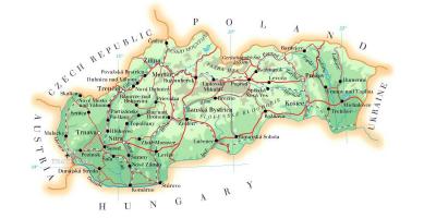 के मानचित्र स्लोवाकिया स्की रिसॉर्ट